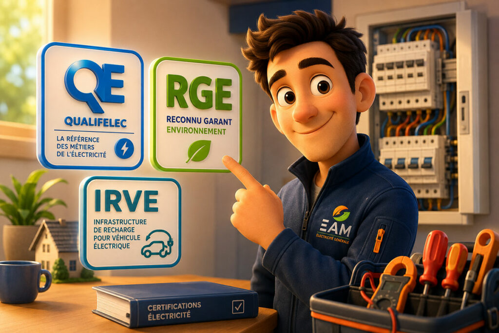 Qualifelec, RGE, IRVE : comprendre les certifications de votre électricien